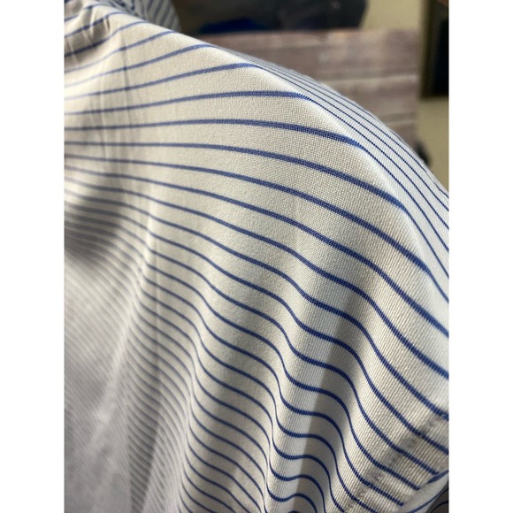 Peter Millar Summer Comfort Performance Golf Shirt Mens M Blue Stripes - Picture 4 of 10